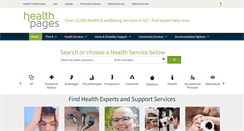 Desktop Screenshot of healthpages.co.nz